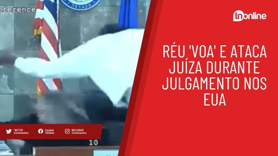 Réu 'voa' e ataca juíza durante julgamento nos EUA