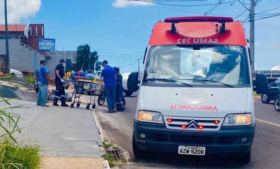 Samu levou motociclista para a UPA