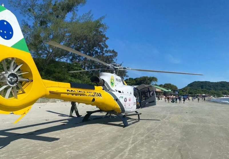 incidente aconteceu na orla do Balneário Barra do Saí