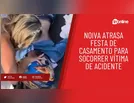 Noiva atrasa festa de casamento para socorrer vítima de acidente