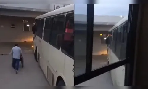 Passageiro passa mal e motorista de ônibus 'invade' UPA; veja vídeo