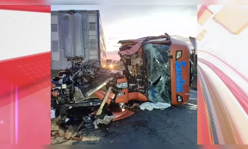 Grave acidente entre caminhões deixa um ferido na BR-277 no Paraná