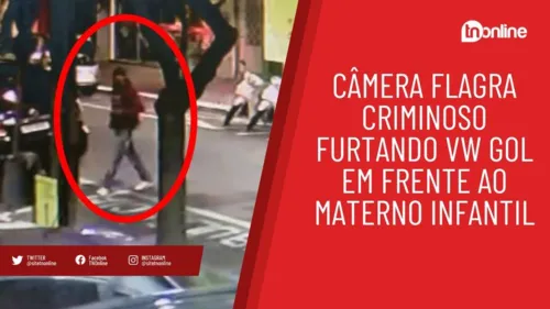 Câmera flagra carro sendo furtado em Apucarana