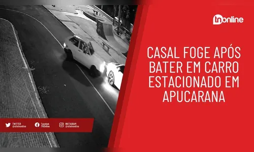 Casal foge após bater em carro estacionado em Apucarana