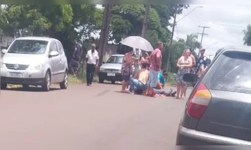 Colisão entre moto e carro deixa ferido no Jardim Paraná em Ivaiporã