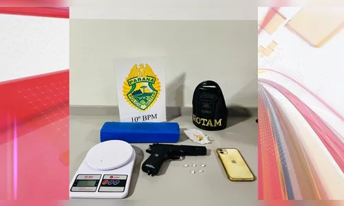 Traficante é preso com drogas e simulacro de arma em Jandaia do Sul