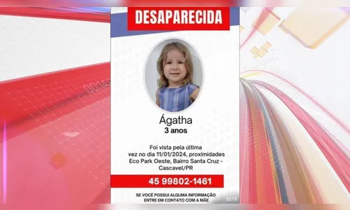 Menina de três anos que estava com família acolhedora é raptada no PR