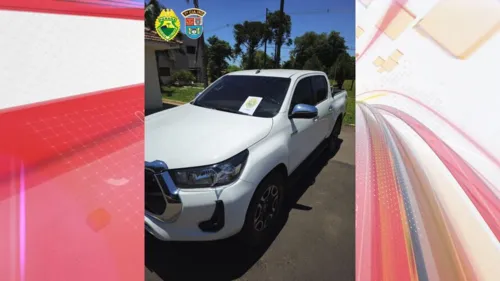 Hilux foi entregue no destacamento da polícia