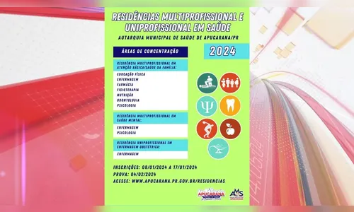 Saúde de Apucarana abrirá inscrições para Residência Multiprofissional