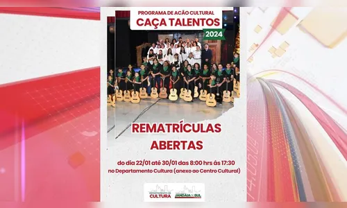 Programa Ação Cultural de Jandaia tem matrículas abertas; saiba mais