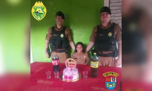 PM realiza desejo de menina que sonha ser policial em São João do Ivaí