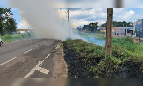 Incêndio em vegetação prejudica visibilidade de motoristas na BR-369