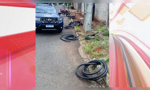 Três homens são presos furtando cabos telefônicos em Arapongas