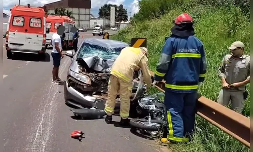Acidente na PR-444 deixa motociclista com ferimentos graves