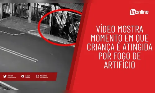 Vídeo mostra momento em que criança é atingida por fogo de artifício