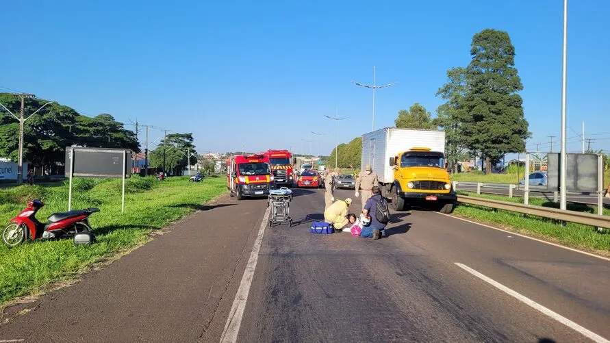 Acidente foi registrado durante a manhã desta quarta-feira