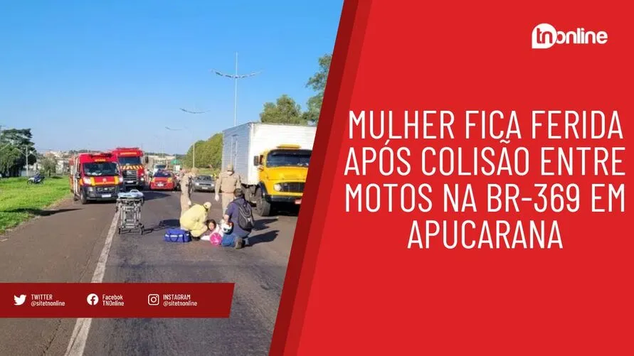 Acidente na BR-369 mobiliza Corpo de Bombeiros em Apucaranaa