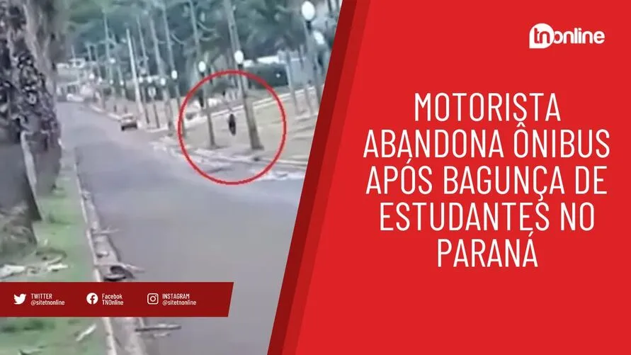 Motorista abandona ônibus após bagunça de estudantes no Paraná