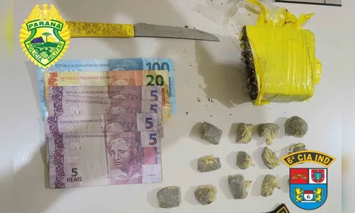PM prende suspeito e apreende 240 gramas de maconha em Rosário do Ivaí