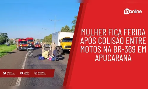 Acidente na BR-369 mobiliza Corpo de Bombeiros em Apucaranaa