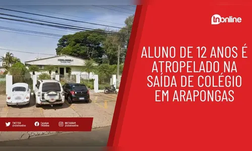 Aluno de 12 anos é atropelado na saída de colégio em Arapongas
