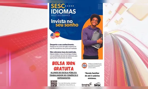 Sesc Apucarana oferece bolsas gratuitas para curso de inglês