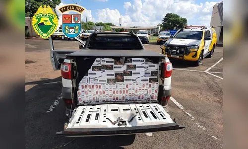Polícia apreende caixas de cigarros contrabandeados em Arapongas