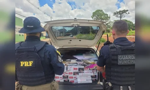 Ação da GM e PRF apreende cigarros contrabandeados em Arapongas