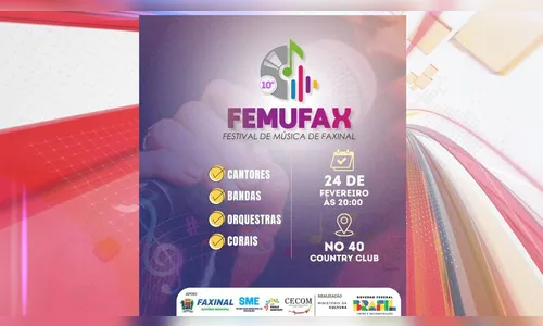 Faxinal promove 10ª edição de festival de música no fim de semana