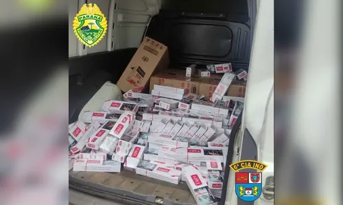 PM apreende veículo e cigarros contrabandeados em São João do Ivaí