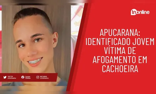 Identificado o jovem que morreu afogado em cachoeira em Apucarana
