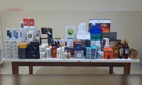 Celulares, perfumes e bebidas: PRE apreende 487 produtos do Paraguai