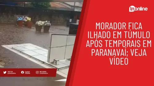 Morador fica ilhado em túmulo após temporais em Paranavaí