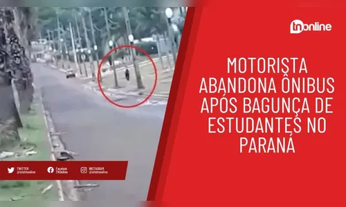 Motorista abandona ônibus após bagunça de estudantes no Paraná