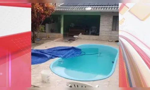 Bebê de 1 ano morre afogada após se enrolar em lona de piscina