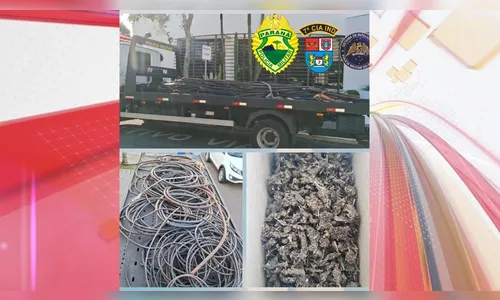 Operação prende três e recupera uma tonelada de fios de cobre