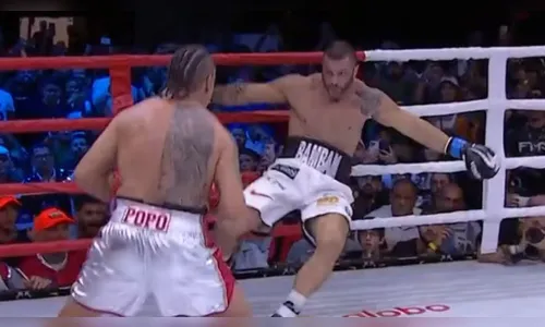 Popó nocauteia Bambam e luta vira piada: 