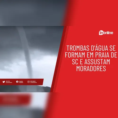 Trombas d'água se formam em praia de SC e assustam moradores