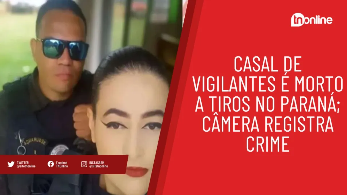 Casal de vigilantes é morto a tiros no Paraná; câmera registra crime