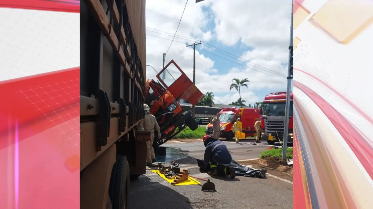 Homem morre após grave batida entre caminhão e carreta em Londrina