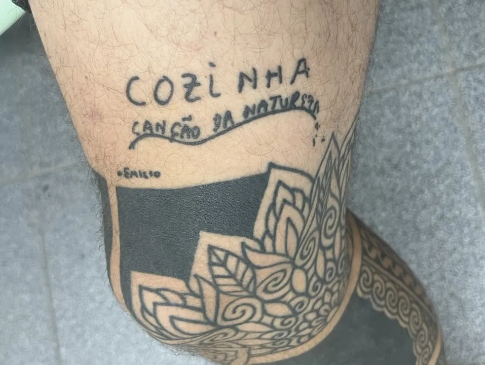 Tatuagem que Gustavo Teixeira fez para homenagear o pai