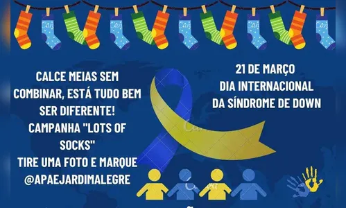 Apae de Jardim Alegre  participa da campanha “Lots of Socks