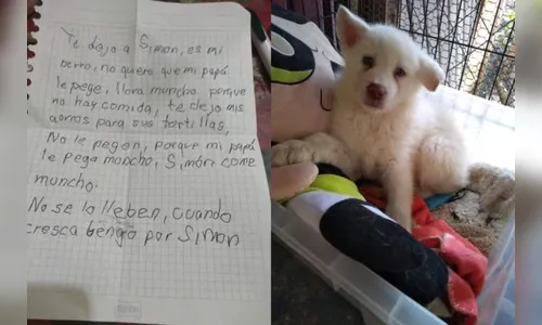 Garoto deixa filhote em abrigo para salvar cão de maus-tratos do pai