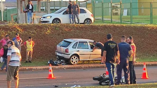 Acidente foi no final dar tarde na Av. Ladislao Gil Fernandez