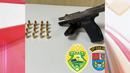 As equipes acharam uma pistola carregada com 20 munições