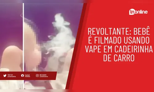 Chocante: bebê é filmado usando vape em cadeirinha de carro