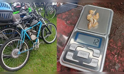 Jovem pilota bicicleta motorizada, é abordado e PM encontra crack