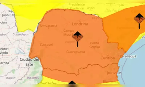 Temporais com granizo e ventos de 100 km/h atingem o PR; veja alertas