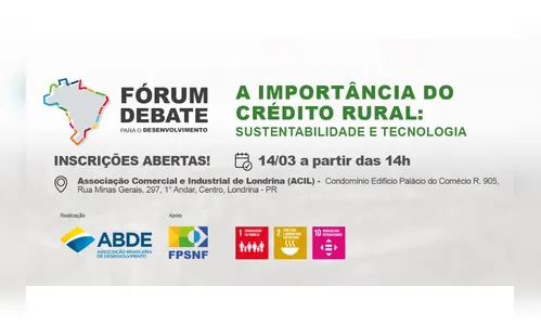 Londrina vai receber evento nacional de crédito rural