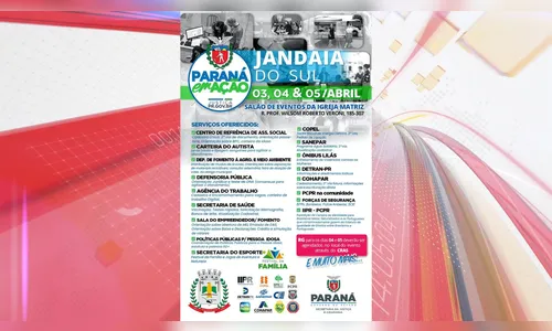 Jandaia do Sul realiza feira de serviços do projeto “Paraná em Ação”